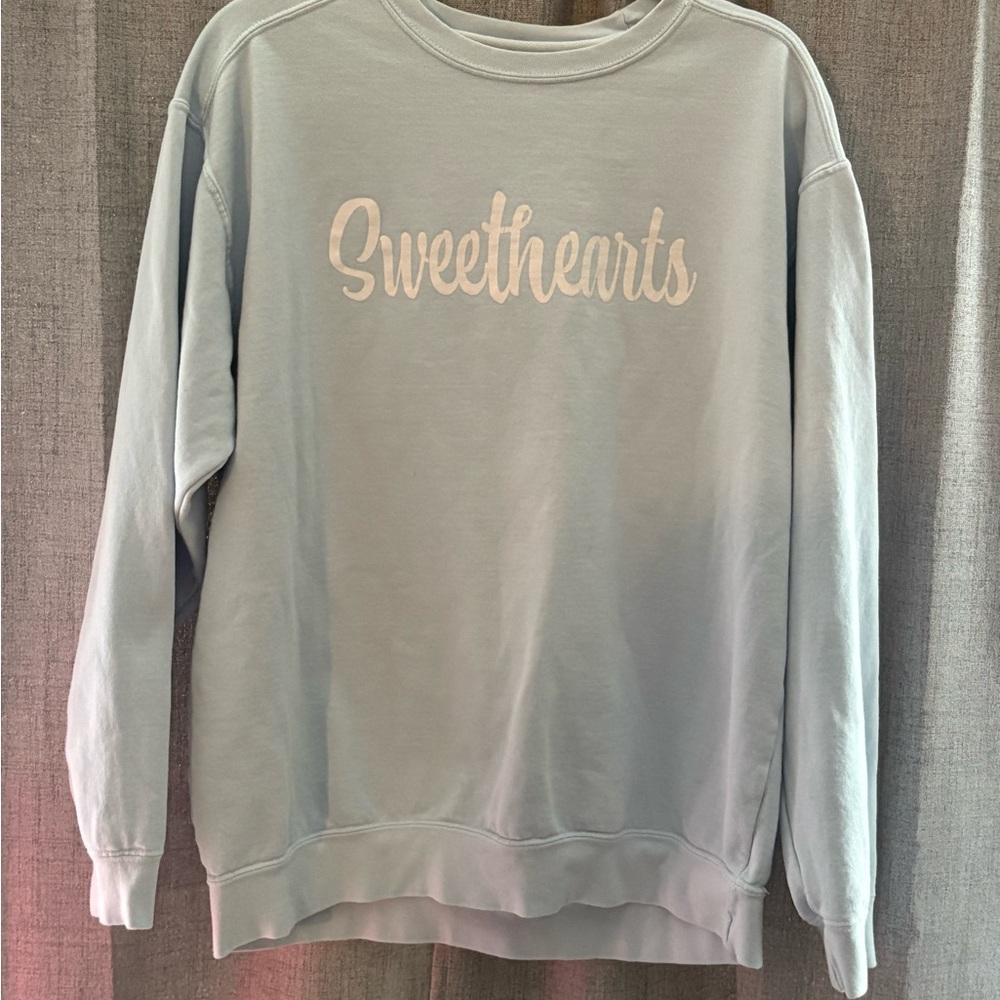 Comfort Colors Light Blue Women's Crew Neck Sweater